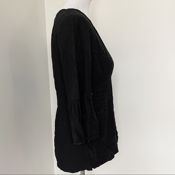 SOFT SURROUNDINGS Button Up Bell Sleeve Blouse Size S - Picture 6 of 9